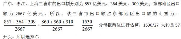 2015年河南公务员考试行测真题及答案解析 资料分析部分（完整版）